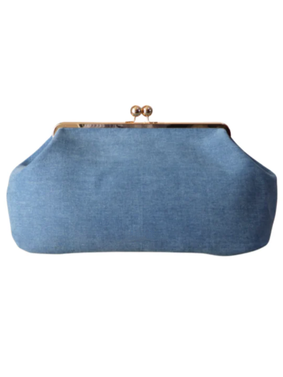 Denim Oversized Tailored Clutch