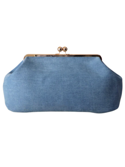Denim Oversized Tailored Clutch