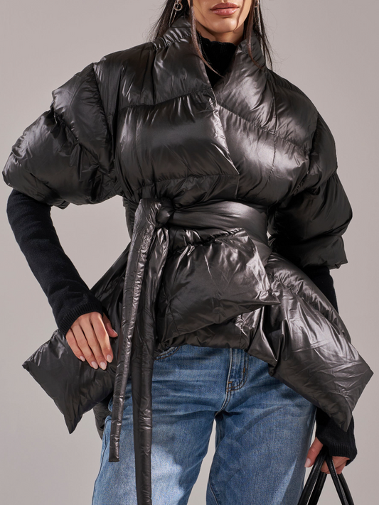 Waist-tied Down Jacket