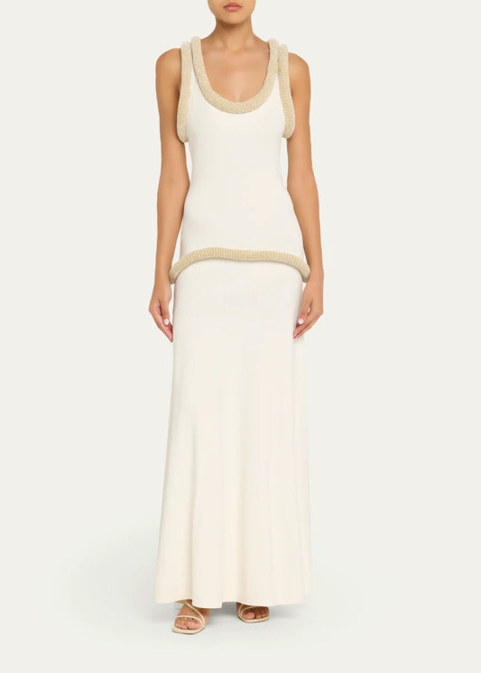 Tubular Chenille Sleeveless Maxi Dress