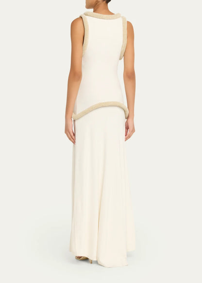Tubular Chenille Sleeveless Maxi Dress