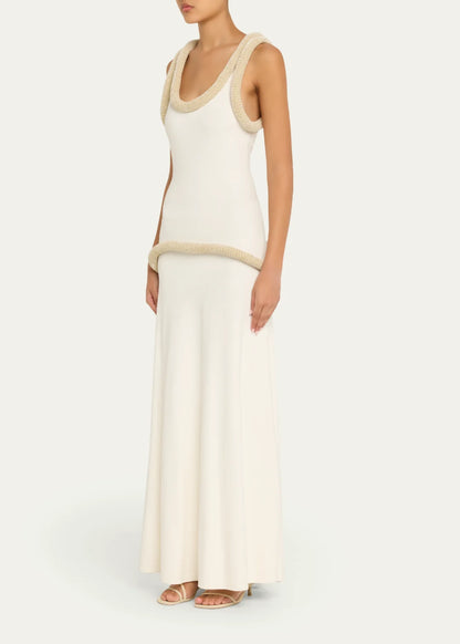 Tubular Chenille Sleeveless Maxi Dress