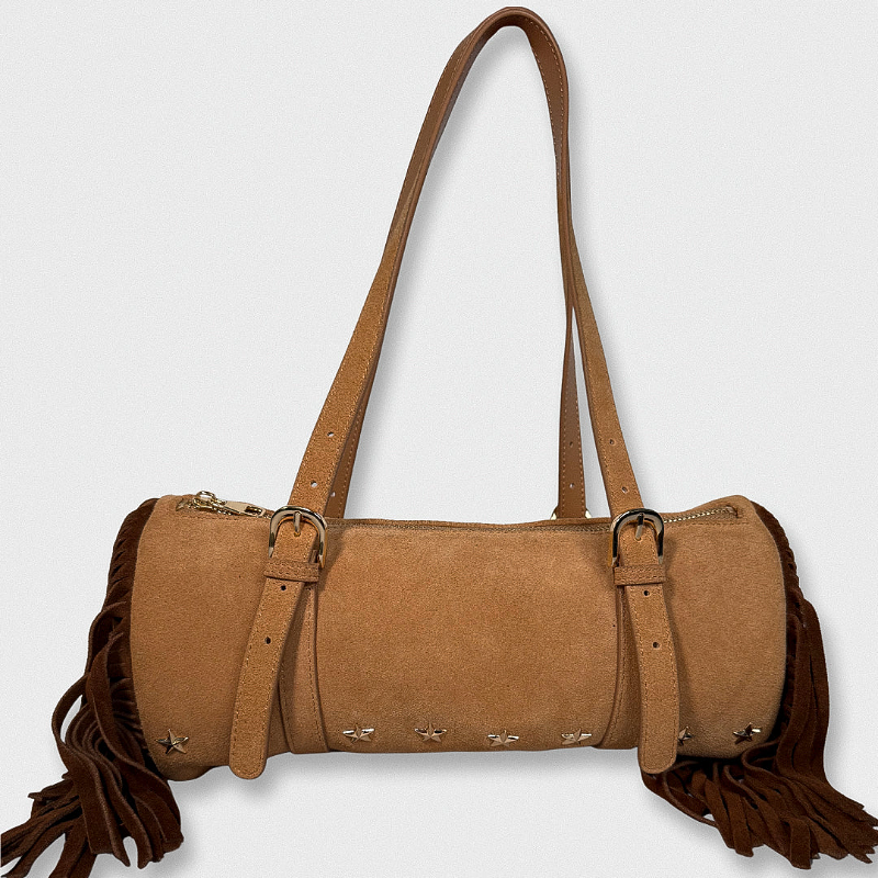 Women's Suede Side Tassel Bag