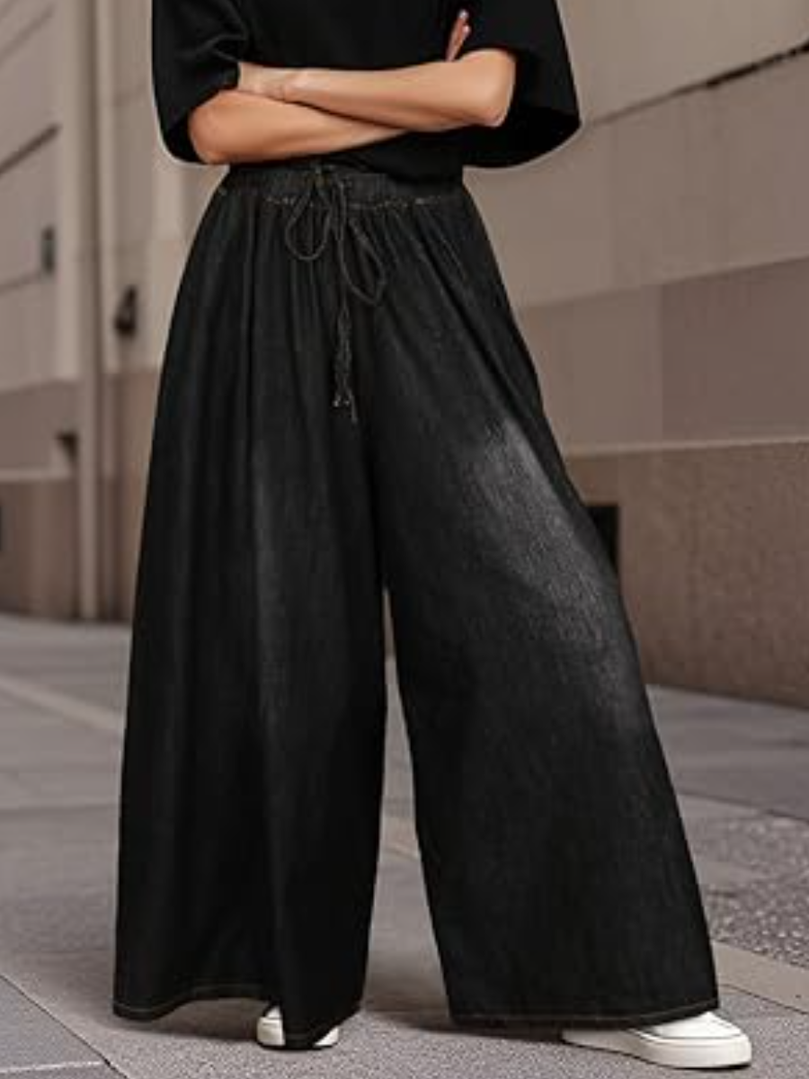Wide-Leg Loose Jeans