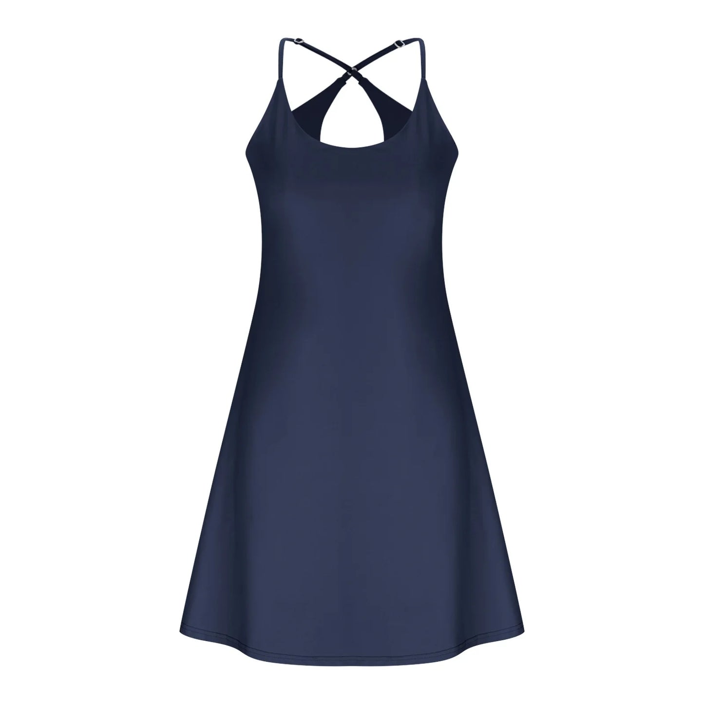 The Ultimate Tummy Control Active Dress, Backless Dress Built in Shorts