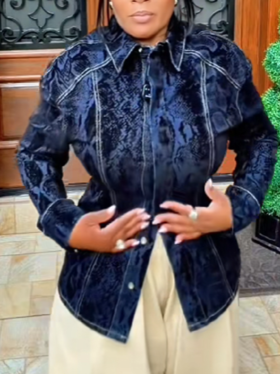 Dark Washed Denim Top