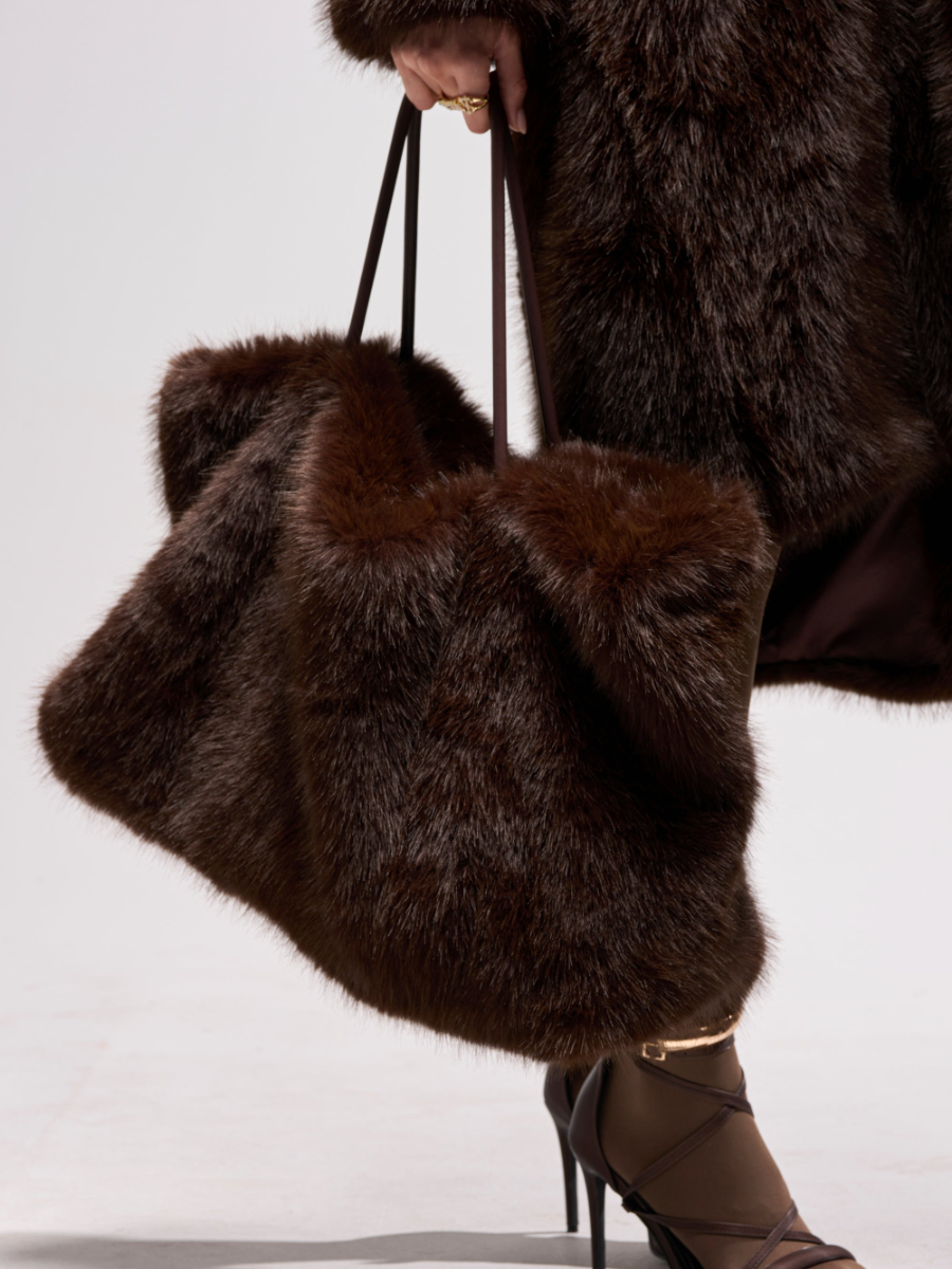 Faux Fur Large Capacity Shoulder Bag