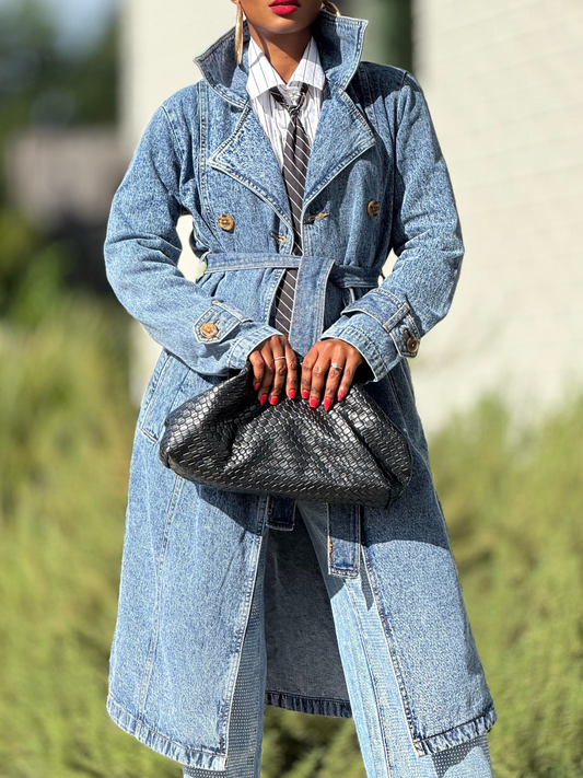 Tight Waist Denim Jacket