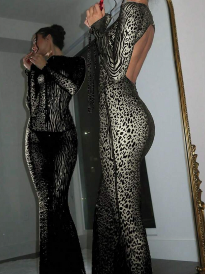 Sexy Perspective Leopard Print Dress