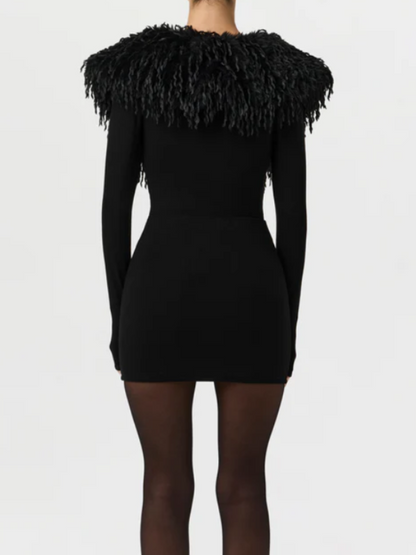 Butterfly Feather V-Neck Jumpsuit