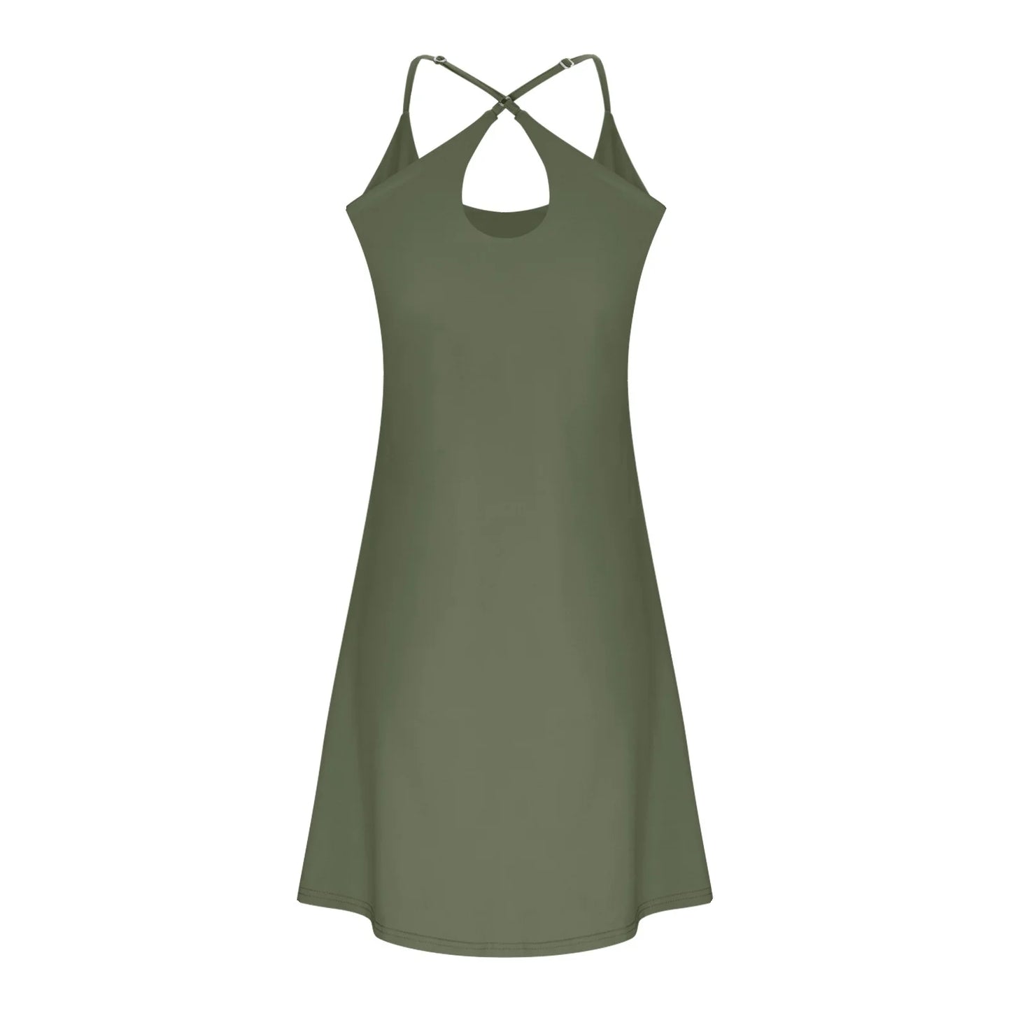 The Ultimate Tummy Control Active Dress, Backless Dress Built in Shorts