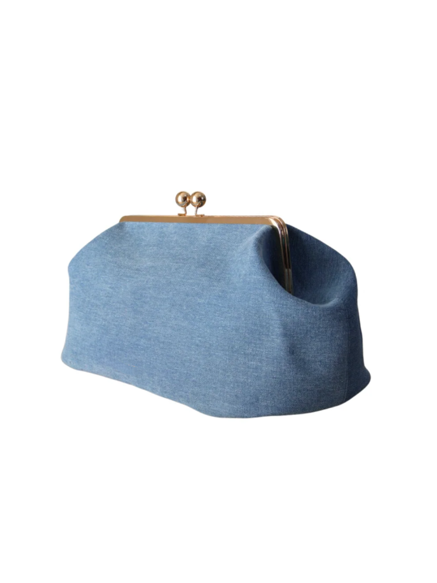 Denim Oversized Tailored Clutch