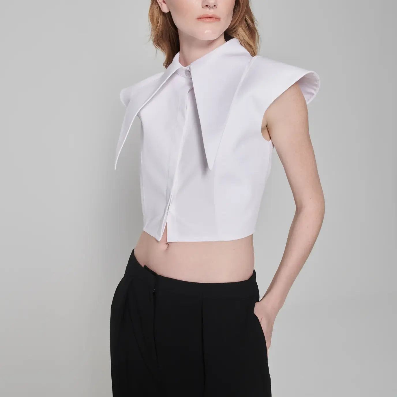 White Long Collar Shirt