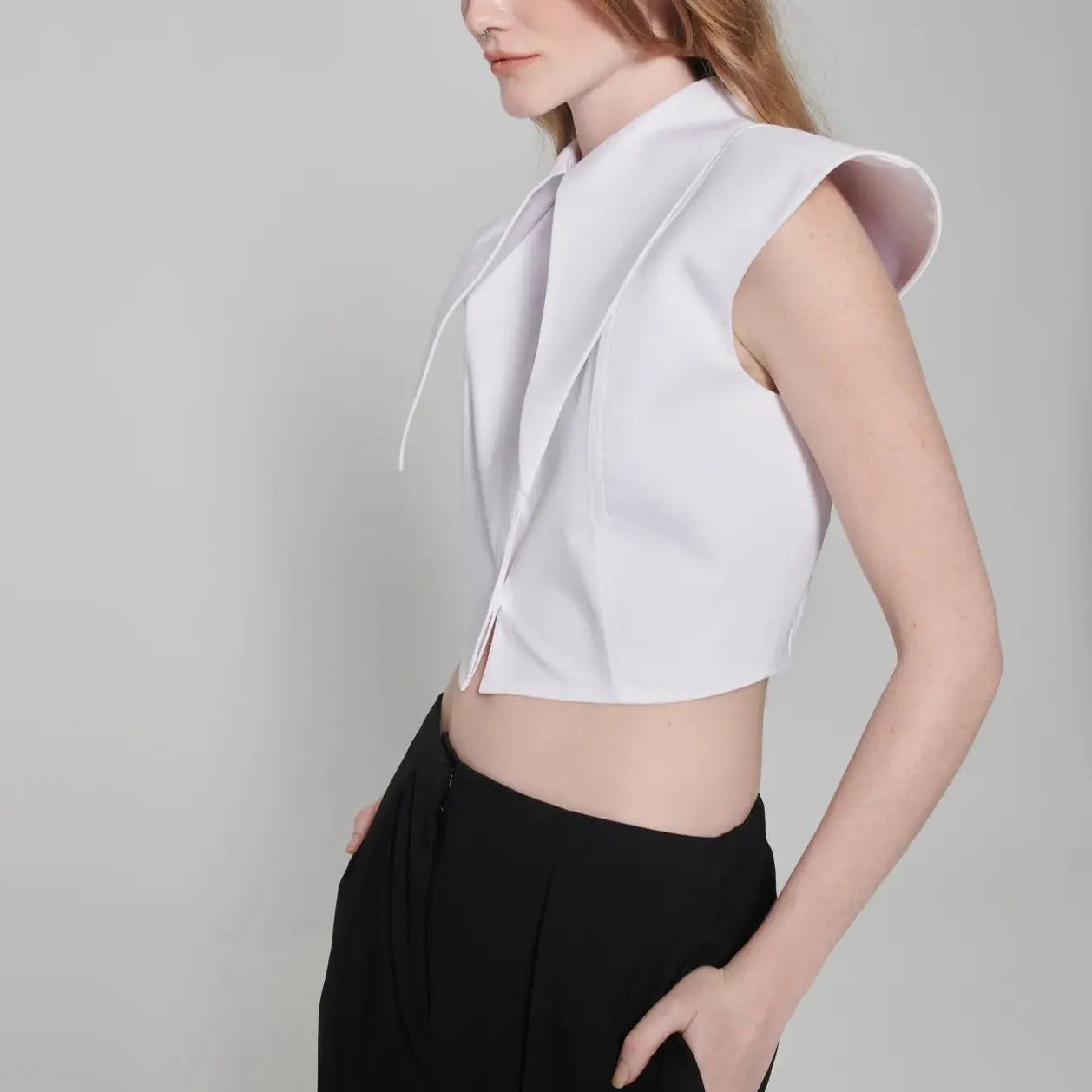 White Long Collar Shirt