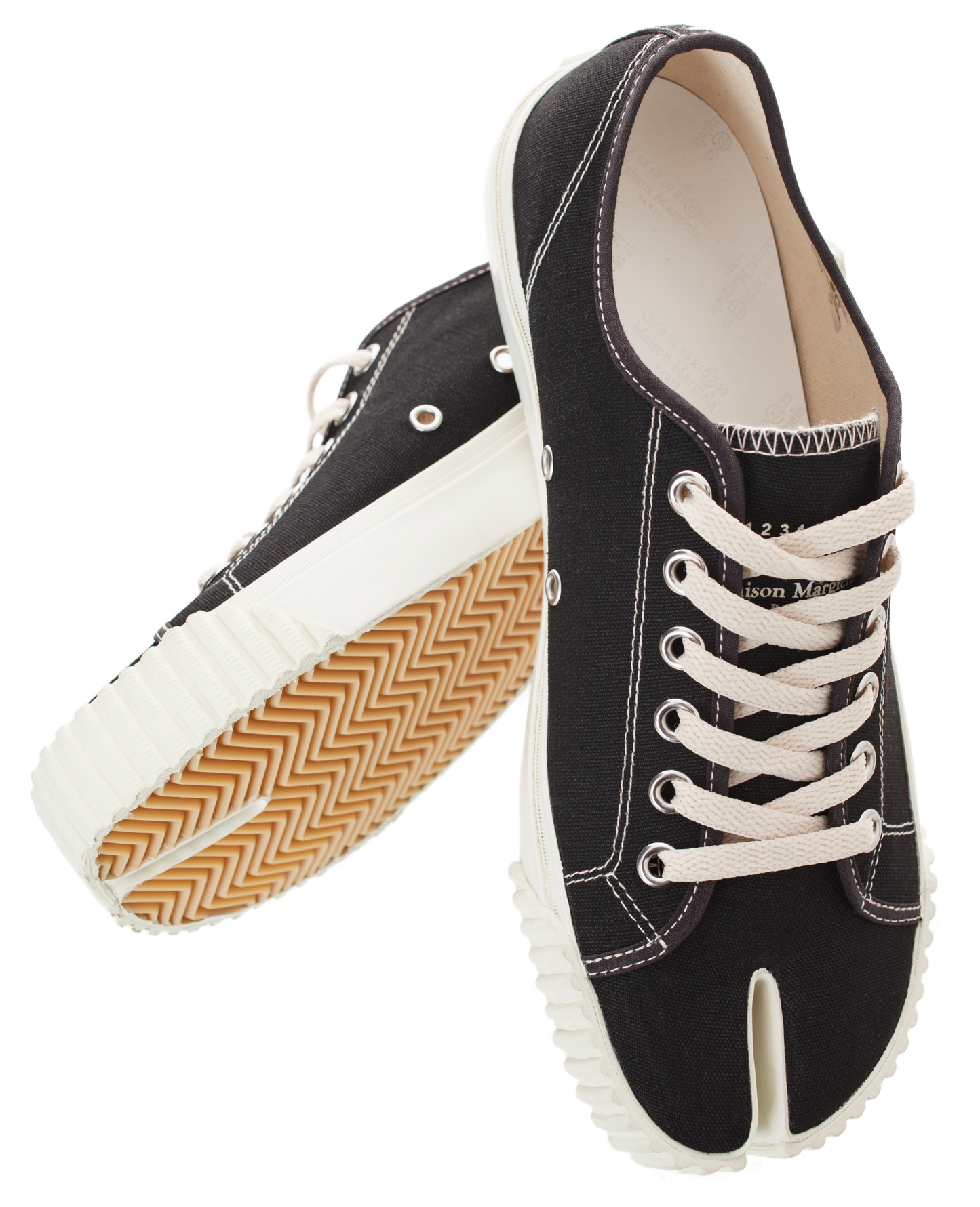Tabi-Style Canvas Split-Toe Sneakers