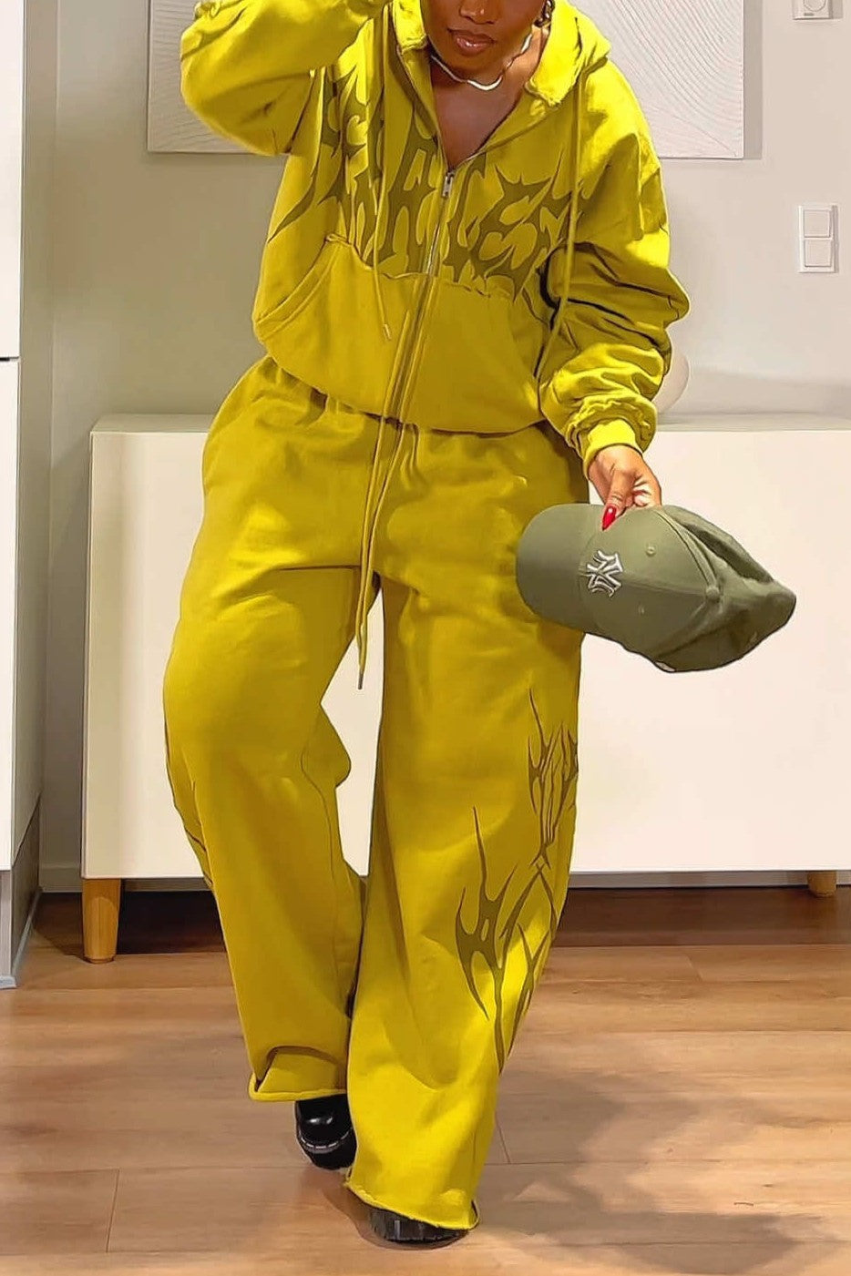 Fearless Heat Fleece Pant Set - Green