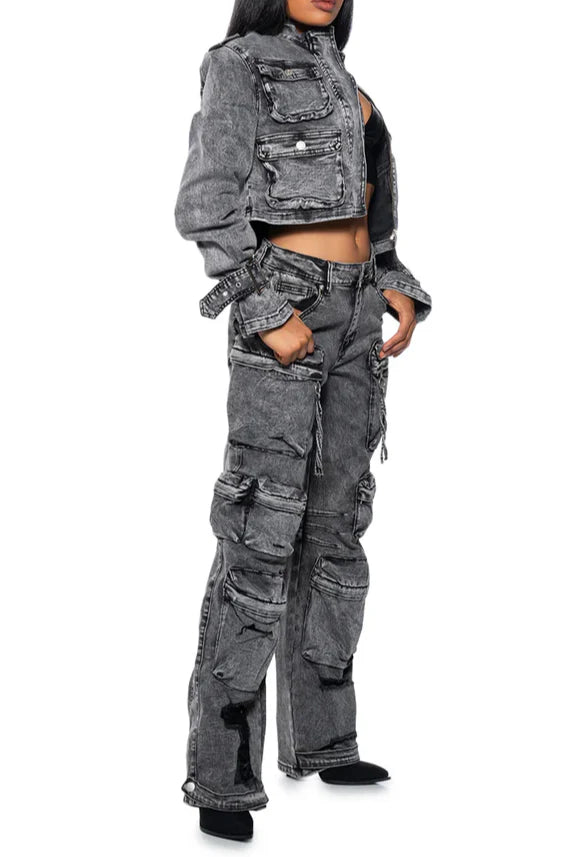 Something Wild Denim Cargo Pants