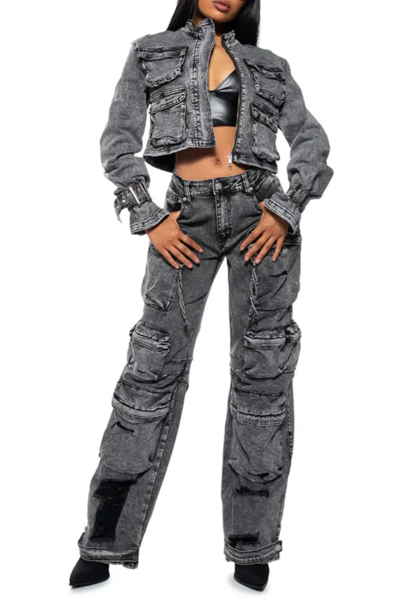 Something Wild Denim Cargo Pants